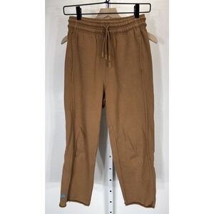 Adidas by Stella McCartney Organic Cotton Brown Track Pants Size XS *selfcut hem